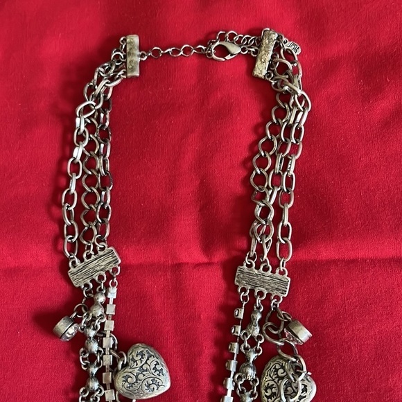 Jewelry. Multiple hearts with bling stones necklace. - Picture 3 of 4